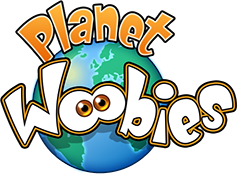 Planet Woobies Logo vägledande till hemsidan